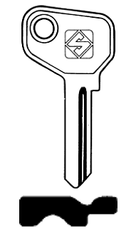 Afbeelding van Silca Autosleutel z/plastic kop staal ML1R