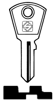 Afbeelding van Silca Autosleutel z/plastic kop staal OSA1