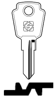 Afbeelding van Silca Autosleutel z/plastic kop staal RE1