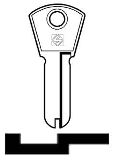 Afbeelding van Silca Autosleutel z/plastic kop staal REG1
