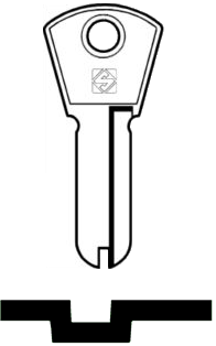 Afbeelding van Silca Autosleutel z/plastic kop staal REG7