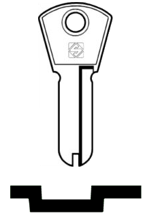 Afbeelding van Silca Autosleutel z/plastic kop staal REG9