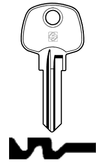 Afbeelding van Silca Autosleutel z/plastic kop staal RN1R