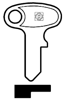 Afbeelding van Silca Autosleutel z/plastic kop staal U1R