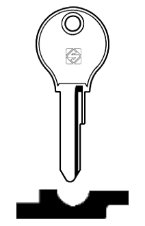 Afbeelding van Silca Autosleutel z/plastic kop staal WI2