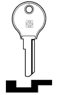 Afbeelding van Silca Autosleutel z/plastic kop staal WI3