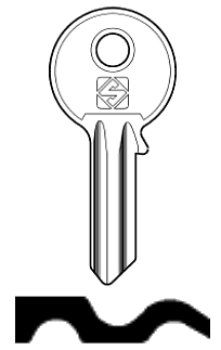 Afbeelding van Silca Cilindersleutel brass AA1