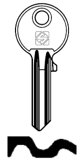 Afbeelding van Silca Cilindersleutel brass AA2