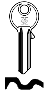 Afbeelding van Silca Cilindersleutel brass AA3
