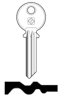 Afbeelding van Silca Cilindersleutel brass AG10