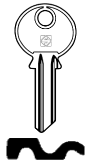 Afbeelding van Silca Cilindersleutel brass AL1