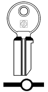 Afbeelding van Silca Cilindersleutel brass ALK2