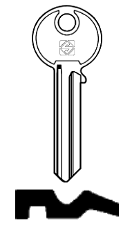 Afbeelding van Silca Cilindersleutel brass ASN1