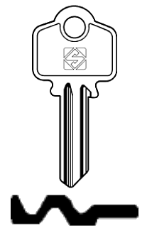 Afbeelding van Silca Cilindersleutel brass AT2R