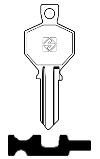 Afbeelding van Silca Cilindersleutel brass BN1