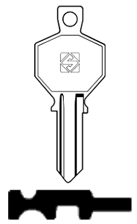 Afbeelding van Silca Cilindersleutel brass BN1R