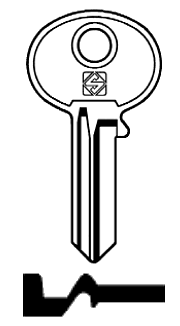 Afbeelding van Silca Cilindersleutel brass BOR1R