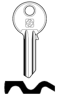 Afbeelding van Silca Cilindersleutel brass BRM1