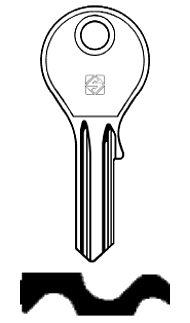 Afbeelding van Silca Cilindersleutel brass CAF1