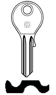 Afbeelding van Silca Cilindersleutel brass CAF1R