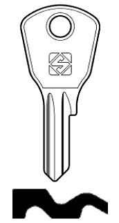 Afbeelding van Silca Cilindersleutel brass CAF2
