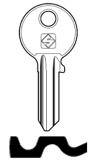 Afbeelding van Silca Cilindersleutel brass CC3R