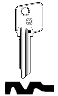 Afbeelding van Silca Cilindersleutel brass CLI1