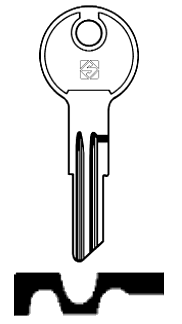 Afbeelding van Silca Cilindersleutel brass DO11