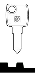 Afbeelding van Silca Cilindersleutel brass DOW1R