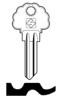 Afbeelding van Silca Cilindersleutel brass EK1R