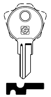 Afbeelding van Silca Cilindersleutel brass ELS1