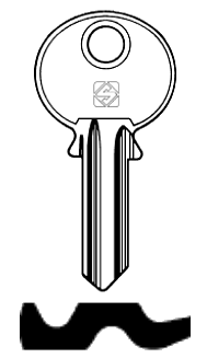 Afbeelding van Silca Cilindersleutel brass ET1R