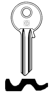 Afbeelding van Silca Cilindersleutel brass FEB2R