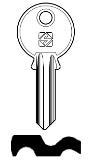 Afbeelding van Silca Cilindersleutel brass FI2