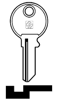 Afbeelding van Silca Cilindersleutel brass FIS1R