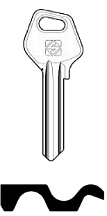 Afbeelding van Silca Cilindersleutel brass FRP1