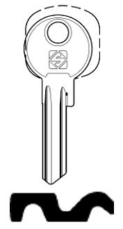 Afbeelding van Silca Cilindersleutel brass GR3