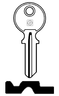 Afbeelding van Silca Cilindersleutel brass HA1R