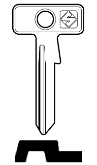 Afbeelding van Silca Cilindersleutel brass HB1R