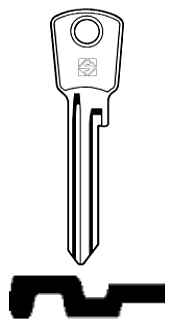 Afbeelding van Silca Cilindersleutel brass HG2