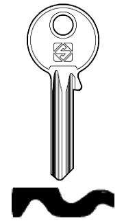 Afbeelding van Silca Cilindersleutel brass IAB8