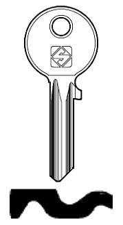 Afbeelding van Silca Cilindersleutel brass IAB9