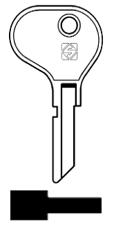 Afbeelding van Silca Cilindersleutel brass ID1