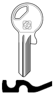 Afbeelding van Silca Cilindersleutel brass IES1R