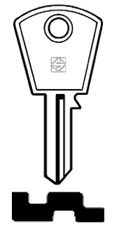 Afbeelding van Silca Cilindersleutel brass IT1
