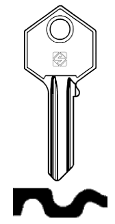 Afbeelding van Silca Cilindersleutel brass JH1