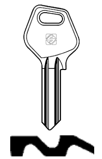 Afbeelding van Silca Cilindersleutel brass JL3