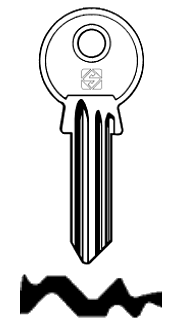 Afbeelding van Silca Cilindersleutel brass JW1