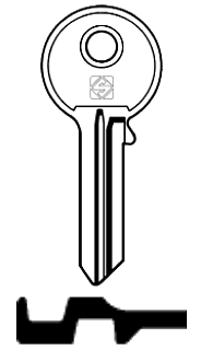 Afbeelding van Silca Cilindersleutel brass KEI1R