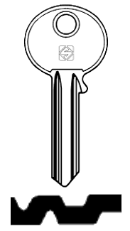 Afbeelding van Silca Cilindersleutel brass KFL